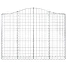 Vidaxl Obokane gabion košare 13kosov 200x30x140/160cm pocinkano železo