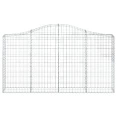 Vidaxl Obokane gabion košare 7 kosov 200x30x100/120cm pocinkano železo