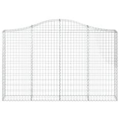 Vidaxl Obokane gabion košare 2 kosa 200x30x120/140 cm pocinkano železo