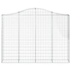 Vidaxl Obokane gabion košare 30 kos 200x30x140/160 cm pocinkano železo