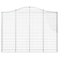 Vidaxl Obokane gabion košare 10kosov 200x30x140/160cm pocinkano železo