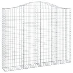 Vidaxl Obokane gabion košare 13kosov 200x30x160/180cm pocinkano železo