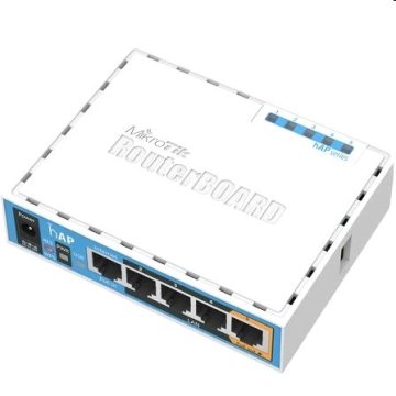 Mikrotik RouterBoard RB951Ui-2nD hAP,CPU 650MHz, 5x LAN, 2.4Ghz 802.11b/g/n, USB, 1x PoE izhod, ohišje