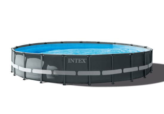 Intex 26334 bazen Ultra Frame 610 × 122 cm, peščena črpalka, lestev