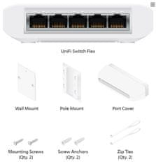 Ubiquiti Networks USW-FLEX UniFi Flex stikalo, 5x GLan, PoE-In, 4x PoE-Out