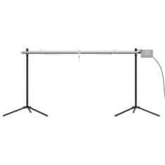 Vidaxl Avtomatski raženj z motorjem nerjaveče jeklo 150x46,5x82,5 cm