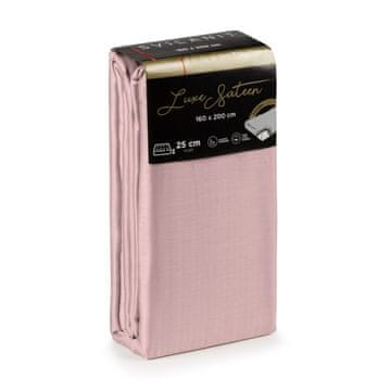 Svilanit Luxe Sateen napenjalna rjuha, 160 x 200 cm, roza