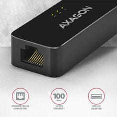 AXAGON ADE-XR, omrežna kartica USB 2.0 - Fast Ethernet, samodejna namestitev, črna