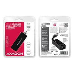 AXAGON ADE-XR, omrežna kartica USB 2.0 - Fast Ethernet, samodejna namestitev, črna