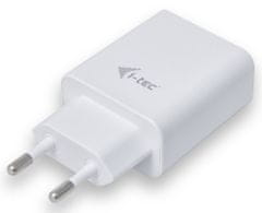 I-TEC omrežni polnilec 2x USB-A 2,4A, bel
