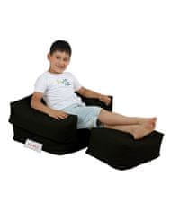 Atelier Del Sofa Vrtna vreča Bean Bag, otroški enojni sedež Pouffe - črna