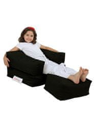 Atelier Del Sofa Vrtna vreča Bean Bag, otroški enojni sedež Pouffe - črna