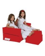 Atelier Del Sofa Vrtna vreča Bean Bag, otroški dvojni sedež Pouf - rdeča