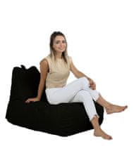 Atelier Del Sofa Vrtna vreča Bean Bag, trendovska udobna postelja Pouf - črna