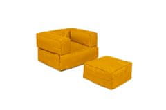 Atelier Del Sofa Vrtna vreča Bean Bag, otroški enojni sedež Pouffe - oranžna