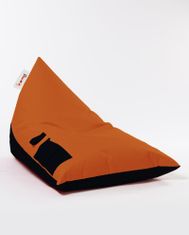 Atelier Del Sofa Garden Bean Bag, Piramida velika dvojna barva postelja Pouf - oranžna