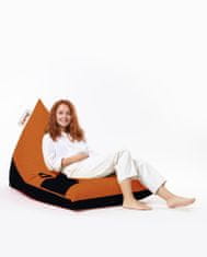 Atelier Del Sofa Garden Bean Bag, Piramida velika dvojna barva postelja Pouf - oranžna