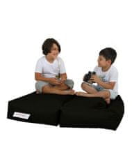 Atelier Del Sofa Vrtna vreča Bean Bag, otroški dvojni sedež Pouf - črna