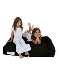 Atelier Del Sofa Vrtna vreča Bean Bag, otroški dvojni sedež Pouf - črna