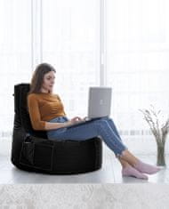Atelier Del Sofa Vrtna vreča Bean Bag, EVA Sport - črna