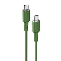 AceFast Kabel USB-C 60 W 20 V 3 A 1,2 m olivno zelen