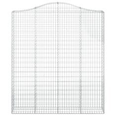Vidaxl Obokane gabion košare 8 kos 200x30x220/240 cm pocinkano železo