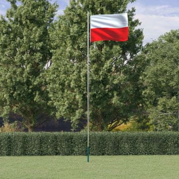 Vidaxl vidaXL Poljska zastava z drogom, 6,23 m, aluminij