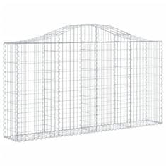 Vidaxl Obokane gabion košare 7 kosov 200x30x100/120cm pocinkano železo