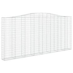 Vidaxl Obokane gabion košare 8 kosov 400x30x180/200cm pocinkano železo