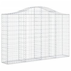 Vidaxl Obokane gabion košare 6 kosov 200x30x120/140cm pocinkano železo