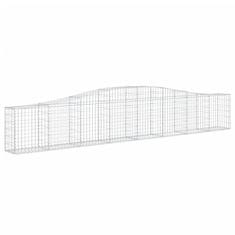 Vidaxl Obokana gabionska košara 8 kosov 400x30x60/80cm cinkano železo
