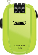 Abus Combiflex StopOver Neon 65 ključavnica z izvlečno pletenico