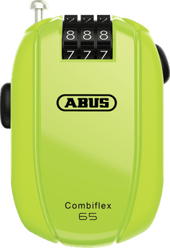 Abus Combiflex StopOver Neon 65 ključavnica z izvlečno pletenico