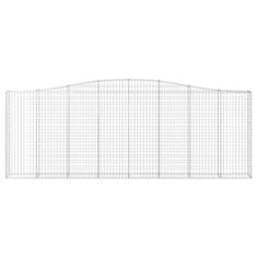 Vidaxl Obokane gabion košare 7 kosov 400x30x140/160cm pocinkano železo