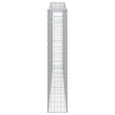 Vidaxl Obokane gabion košare 7 kosi 400x30x160/180 cm pocinkano železo