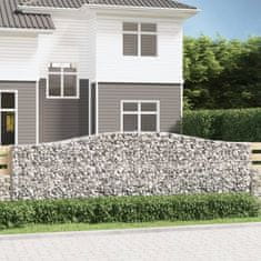 Vidaxl Obokane gabion košare 25kosa 400x30x120/140 cm pocinkano železo