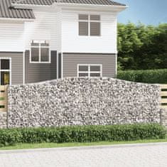 Vidaxl Obokane gabion košare 7 kosov 400x30x140/160cm pocinkano železo