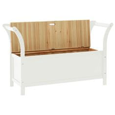 Greatstore Klop bela 107x45x75,5 cm trden les jelke