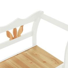 Vidaxl Klop bela 107x45x75,5 cm trden les jelke