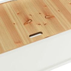 Vidaxl Klop bela 107x45x75,5 cm trden les jelke