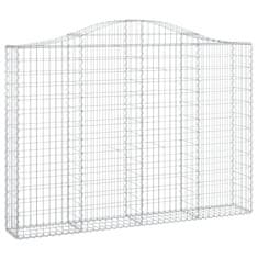 Vidaxl Obokane gabion košare 30 kos 200x30x140/160 cm pocinkano železo