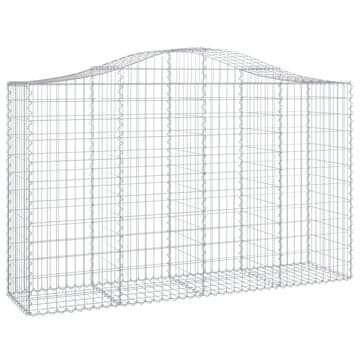 Vidaxl Obokana gabonska košara 200x50x120/140 cm pocinkano železo