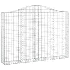 Greatstore Obokane gabion košare 9 kosov 200x30x140/160cm pocinkano železo