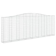 Vidaxl Obokane gabion košare 7 kosov 400x30x140/160cm pocinkano železo