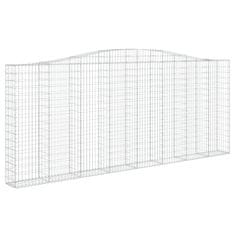Vidaxl Obokane gabion košare 7 kosi 400x30x160/180 cm pocinkano železo
