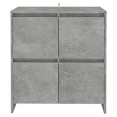 Vidaxl Komoda 2 kosa betonsko siva 70x41x75 cm iverna plošča