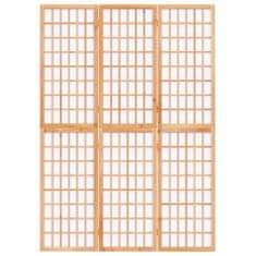 Vidaxl Zložljiv 3-delni paravan japonski stil 120x170 cm bele barve