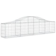 Vidaxl Obokane gabion košare 7 kosov 200x30x40/60 cm pocinkano železo