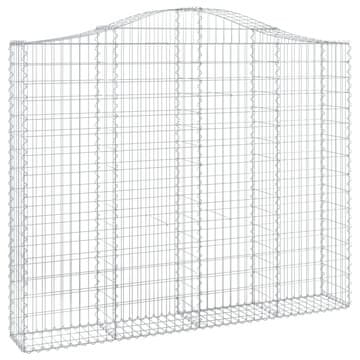 Vidaxl Obokana gabonska košara 200x30x160/180 cm pocinkano železo