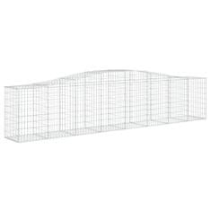 Vidaxl Obokane gabion košare 7 kosov 400x50x80/100 cm cinkano železo